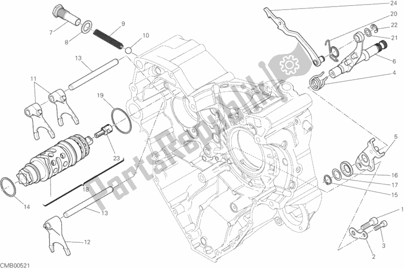 Wszystkie części do Mechanizm Zmiany Biegów Ducati Diavel Xdiavel Sport Pack Brasil 1260 2019
